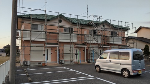 神栖市Ｅアパート塗装工事完成です！施工済(#^.^#)