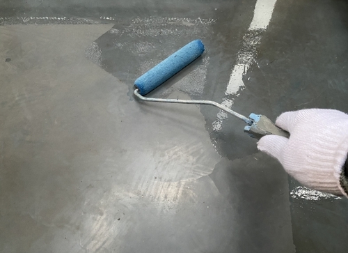 旭市にお住まいのK様邸にてベランダの防水工事