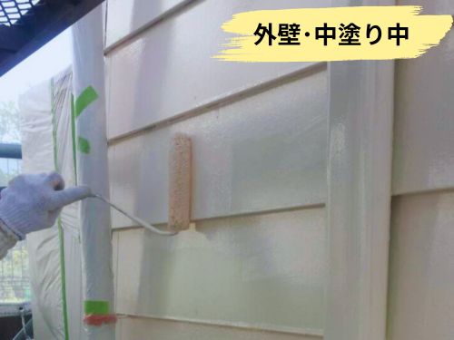 銚子市のO様邸で外壁塗装